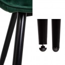 Стул NIKA, темно-зеленый велюр HLR-57/черный